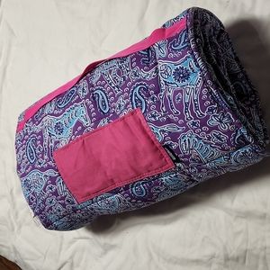 Purple and pink Wildkin nap mat. Built in pillow and blanket